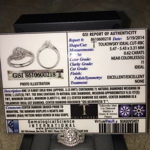 Beautiful diamond wedding set. Posh Authenticates!